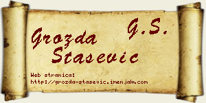 Grozda Stašević vizit kartica